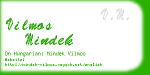 vilmos mindek business card